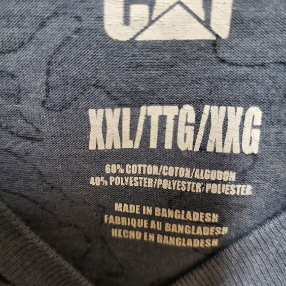 CAT Blue Camo T-shirt Kids Size XXL - Picture 4 of 6